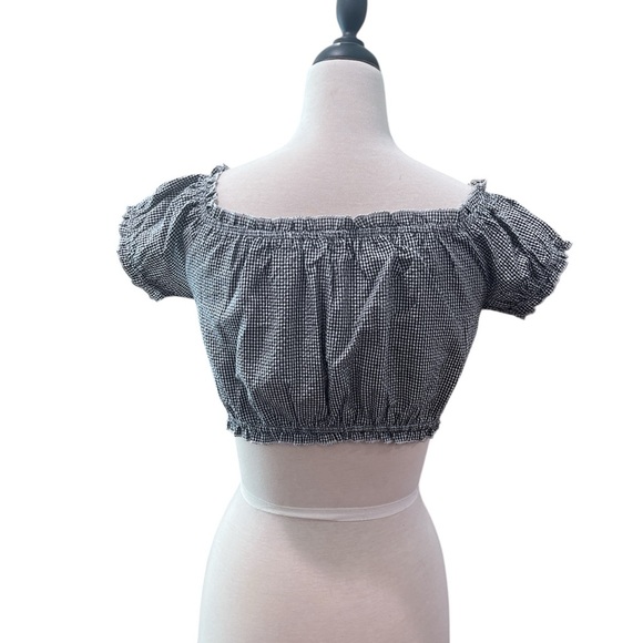 Wild Honey Gingham Off-Shoulder Blouse - Picture 4 of 6